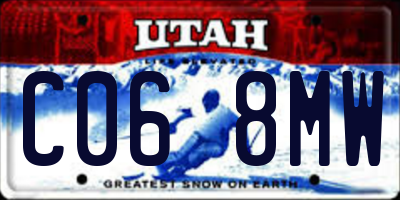 UT license plate C068MW