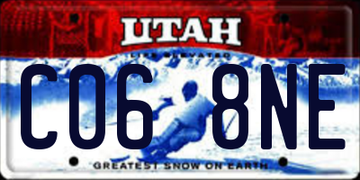 UT license plate C068NE