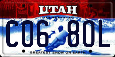 UT license plate C068OL
