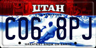 UT license plate C068PJ