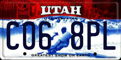 UT license plate C068PL