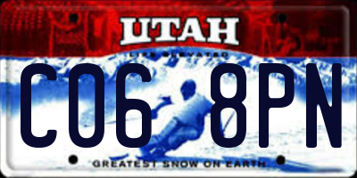 UT license plate C068PN