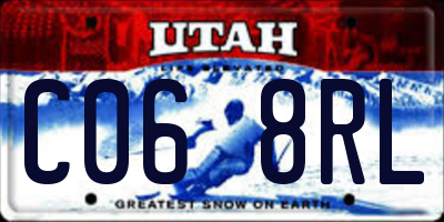 UT license plate C068RL
