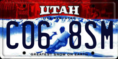 UT license plate C068SM