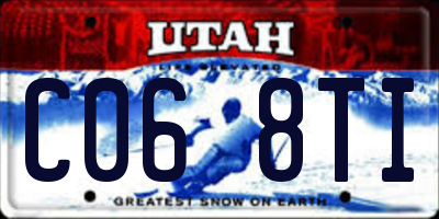 UT license plate C068TI