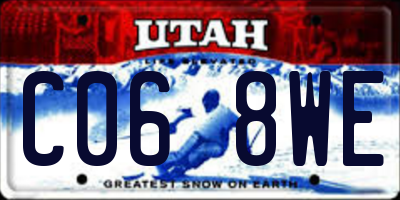 UT license plate C068WE