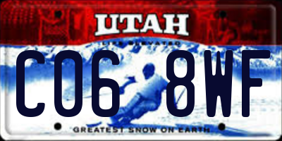 UT license plate C068WF