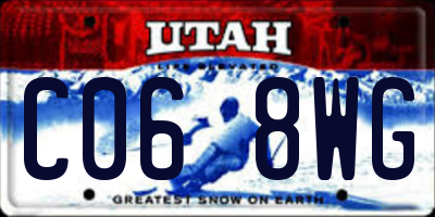 UT license plate C068WG