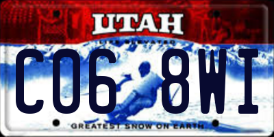 UT license plate C068WI