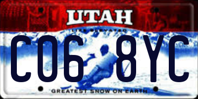 UT license plate C068YC