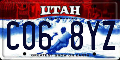 UT license plate C068YZ