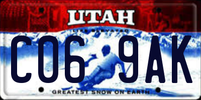 UT license plate C069AK