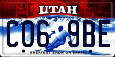 UT license plate C069BE