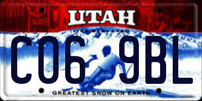 UT license plate C069BL