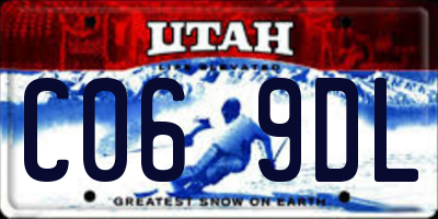 UT license plate C069DL