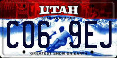 UT license plate C069EJ