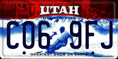 UT license plate C069FJ