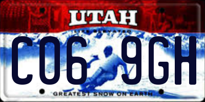 UT license plate C069GH