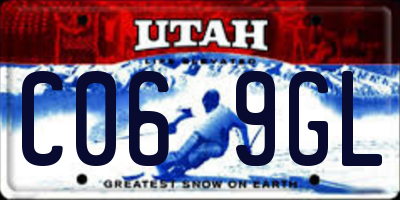 UT license plate C069GL