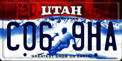 UT license plate C069HA