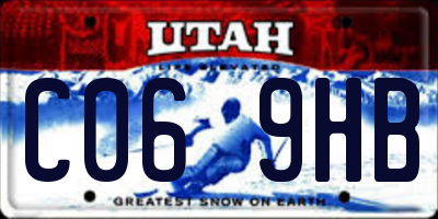 UT license plate C069HB