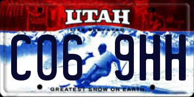 UT license plate C069HH