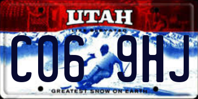 UT license plate C069HJ