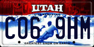 UT license plate C069HM