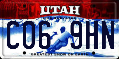 UT license plate C069HN