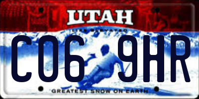 UT license plate C069HR