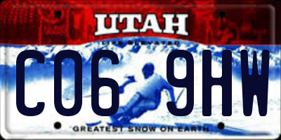 UT license plate C069HW