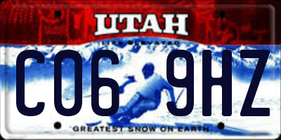 UT license plate C069HZ