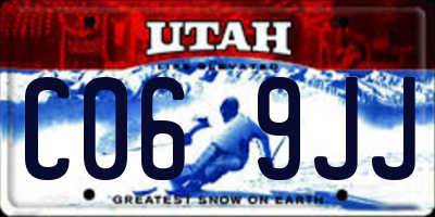 UT license plate C069JJ