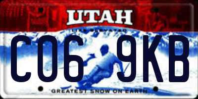 UT license plate C069KB