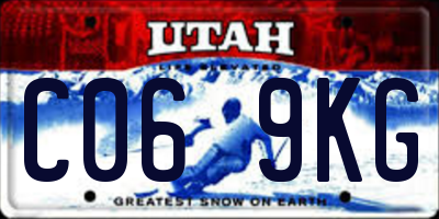 UT license plate C069KG