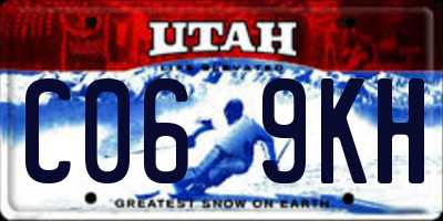 UT license plate C069KH