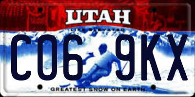 UT license plate C069KX