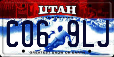 UT license plate C069LJ