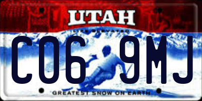 UT license plate C069MJ