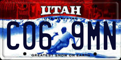 UT license plate C069MN