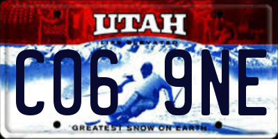 UT license plate C069NE