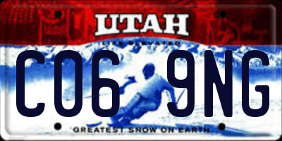 UT license plate C069NG