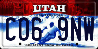 UT license plate C069NW