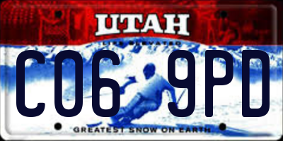 UT license plate C069PD