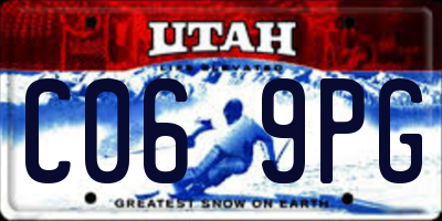 UT license plate C069PG