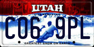 UT license plate C069PL