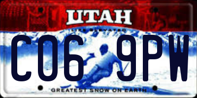 UT license plate C069PW