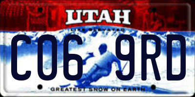 UT license plate C069RD