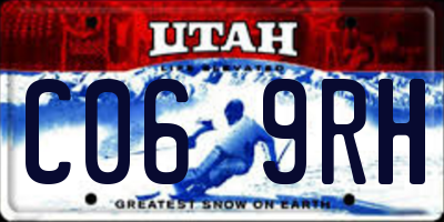 UT license plate C069RH