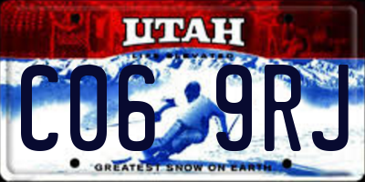 UT license plate C069RJ